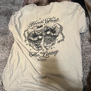 Tan and black tshirt